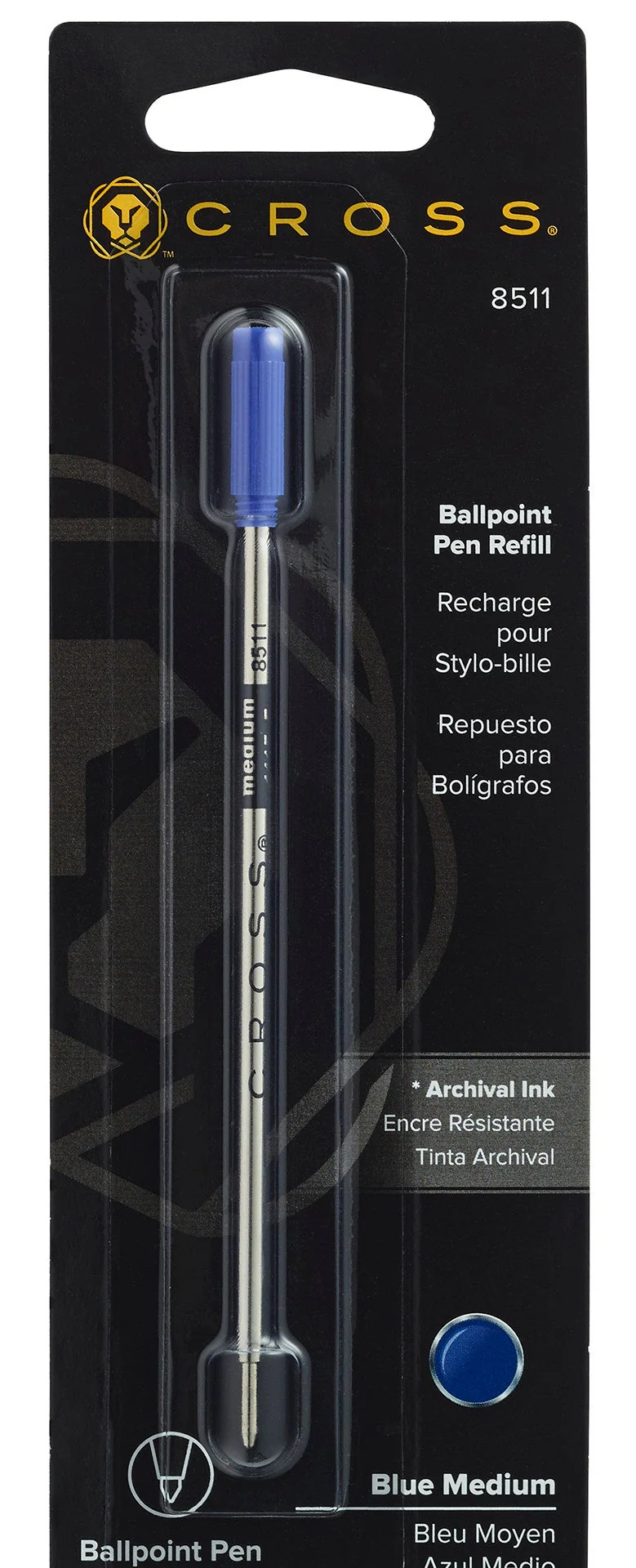 Ballpoint Pen Refill - Blue - Medium - Single Pack - Image 4