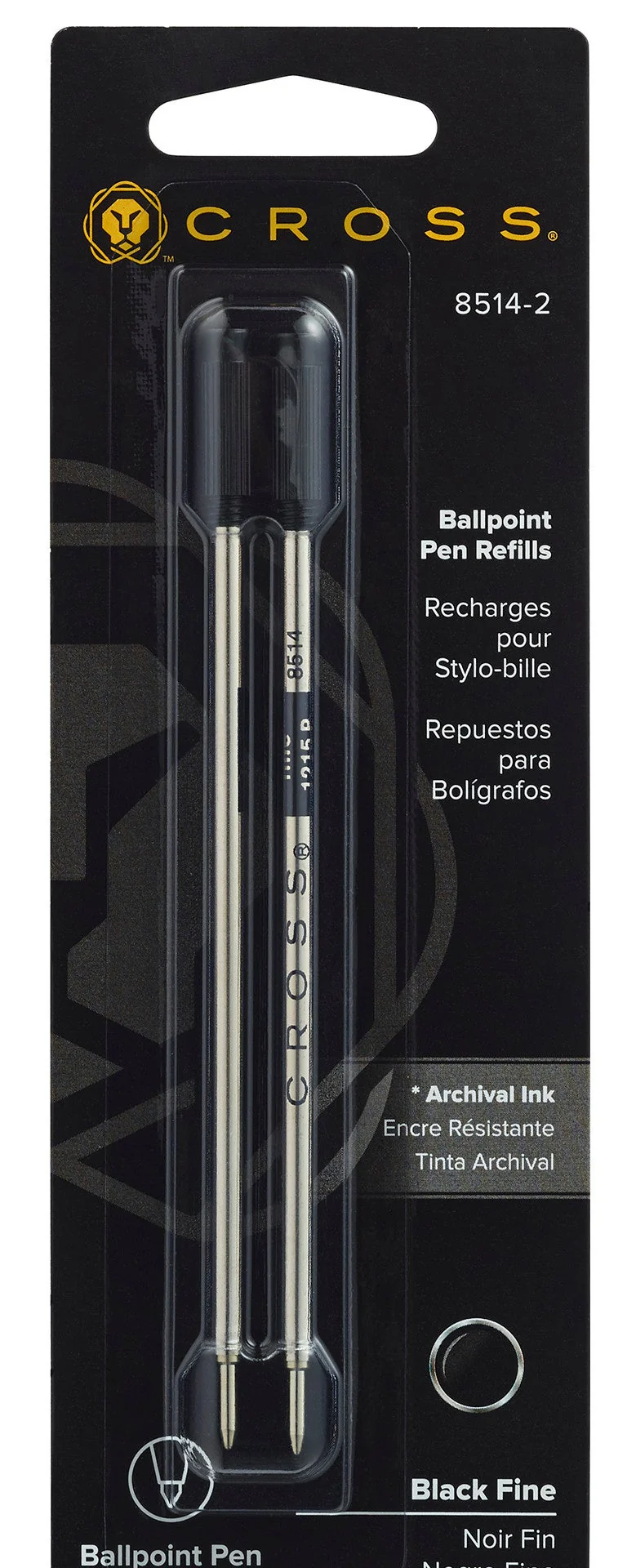 Ballpoint Pen Refill - Black - Fine - Dual Pack - Image 4
