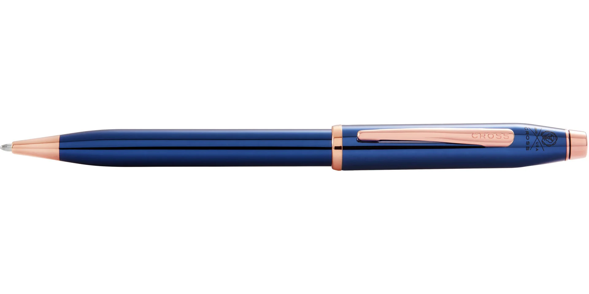Century® II Translucent Cobalt Blue Lacquer Ballpoint Pen - Image 3