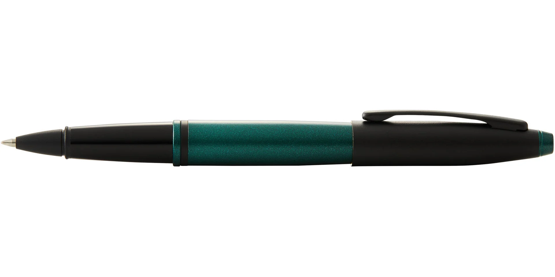 Calais™ Matte Green and Black Lacquer Rollerball Pen - Image 4