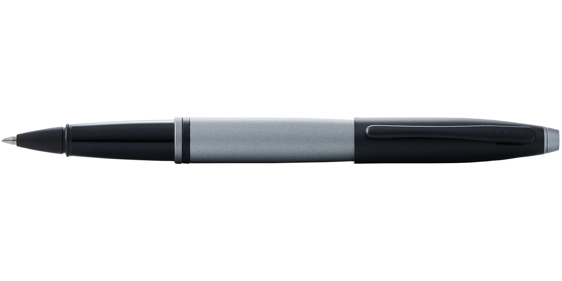Calais™ Matte Gray and Black Lacquer Rollerball Pen - Image 3