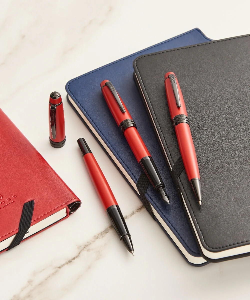 Bailey™ Matte Red Lacquer Rollerball Pen - Image 8