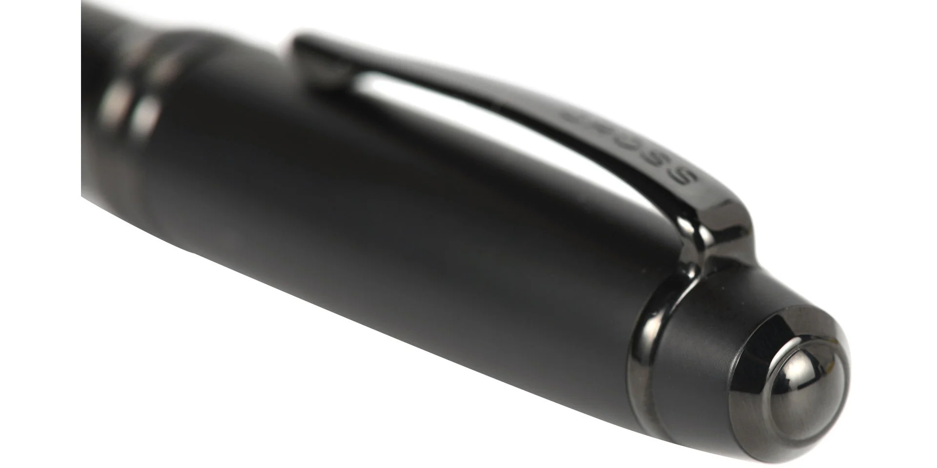 Bailey™ Matte Black Lacquer Stainless Steel Medium Nib Fountain Pen - Image 3