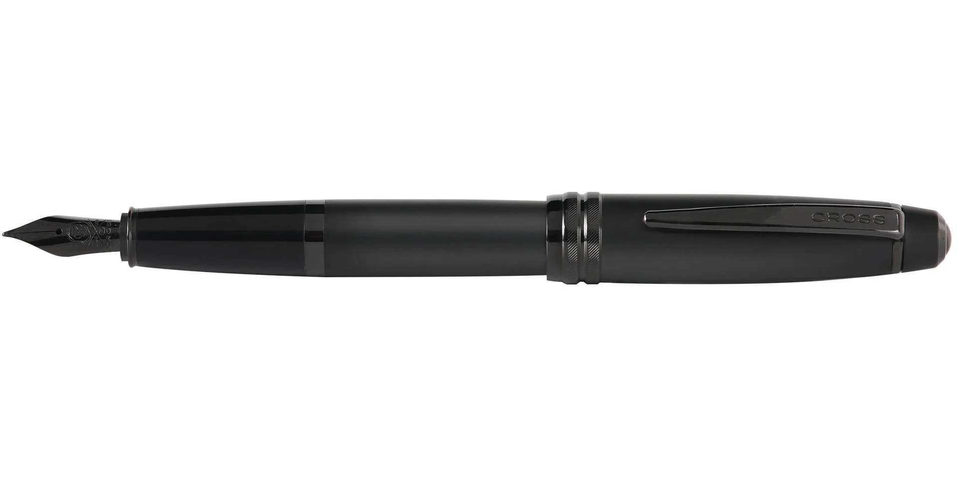 Bailey™ Matte Black Lacquer Stainless Steel Medium Nib Fountain Pen - Image 4