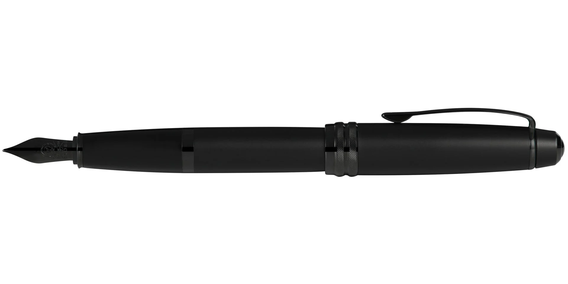 Bailey™ Matte Black Lacquer Stainless Steel Medium Nib Fountain Pen - Image 5