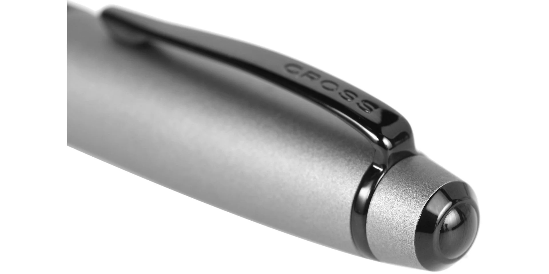 Bailey™ Matte Gray Lacquer Stainless Steel Medium Nib Fountain Pen - Image 3