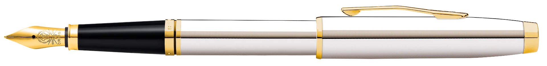 Coventry Polished Chrome with Gold-Tone Fine Nib Fountain Pen - Image 3