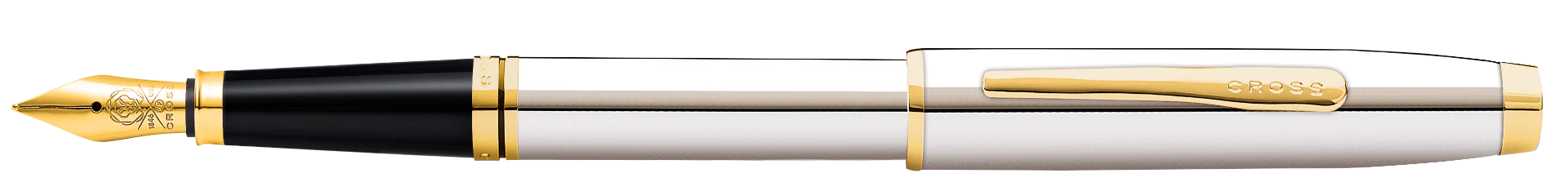 Coventry Polished Chrome with Gold-Tone Fine Nib Fountain Pen - Image 4