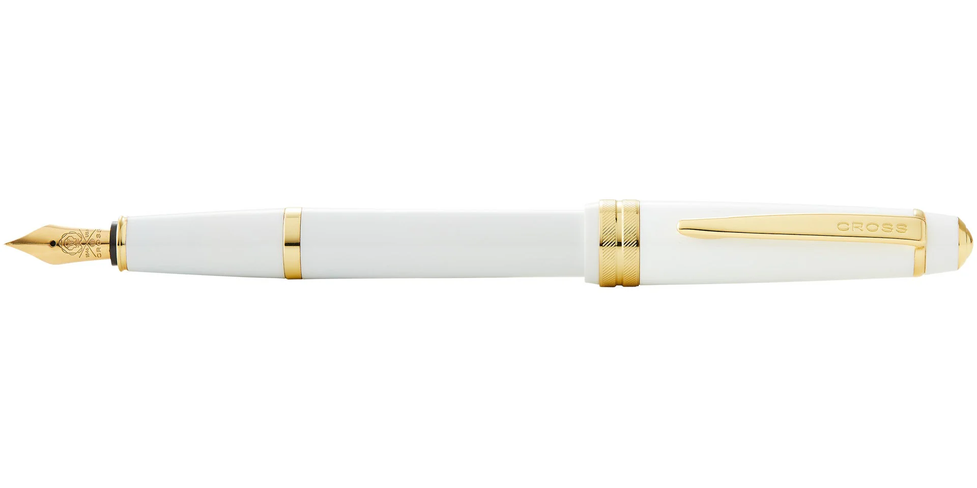 Bailey Light™ Polished White Resin and Gold Tone Fine Nib Fountain Pen - Image 3