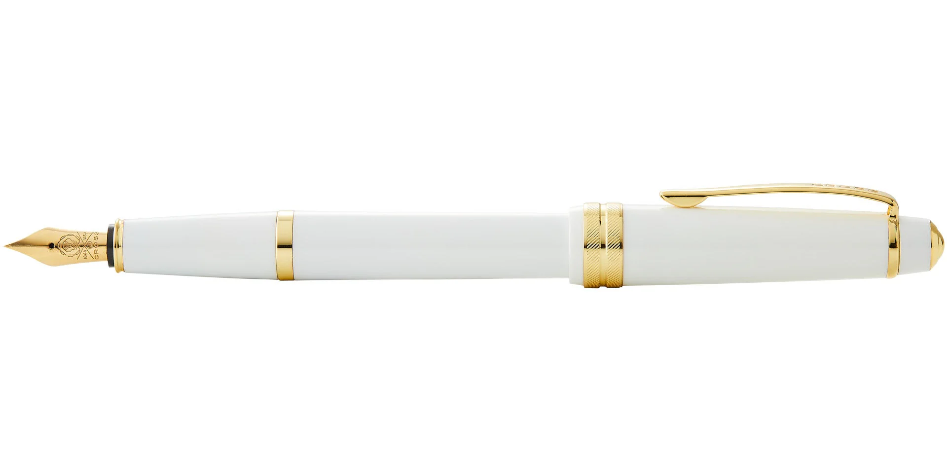 Bailey Light™ Polished White Resin and Gold Tone Fine Nib Fountain Pen - Image 4