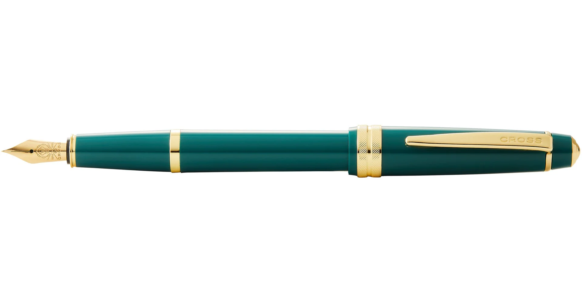 Bailey Light™ Polished Green Resin and Gold Tone Extra-Fine Nib Fountain Pen - Image 3