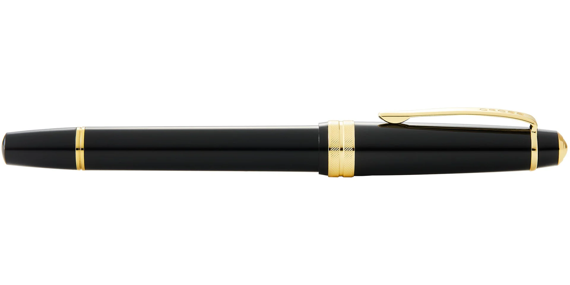 Bailey Light™ Polished Black Resin and Gold Tone Fine Nib Fountain Pen - Image 6