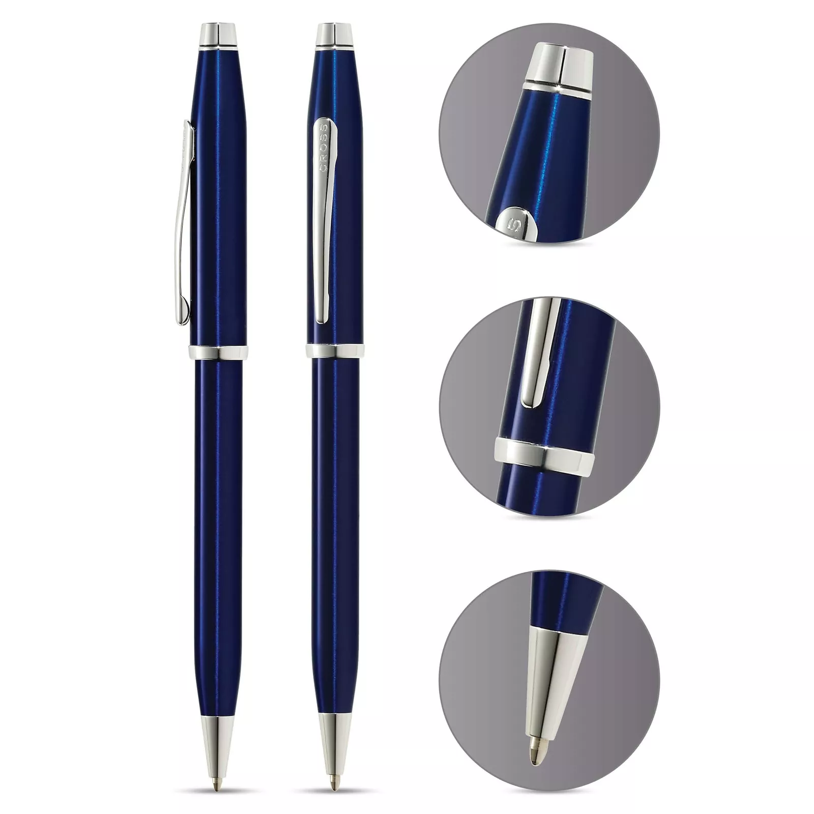 Century® II Blue Lacquer Ballpoint Pen - Image 3